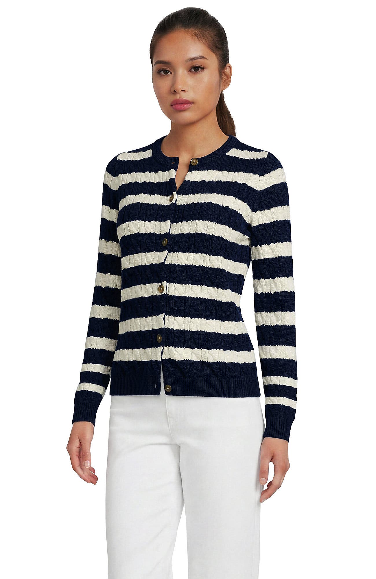 Navy/Fresh Ivory Stripe