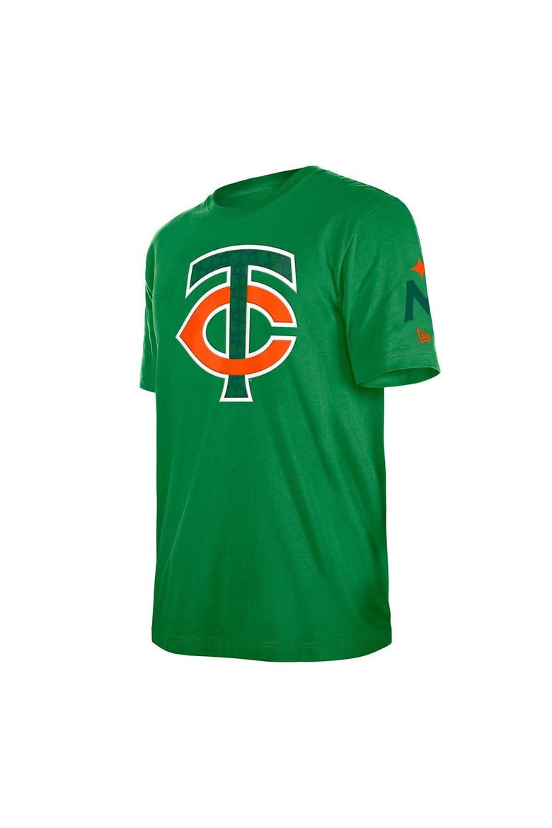 Men's New Era  Kelly Green Minnesota Twins St. Patrick's Day Shamrock Fill T-Shirt, Alternate, color, Kelly Green
