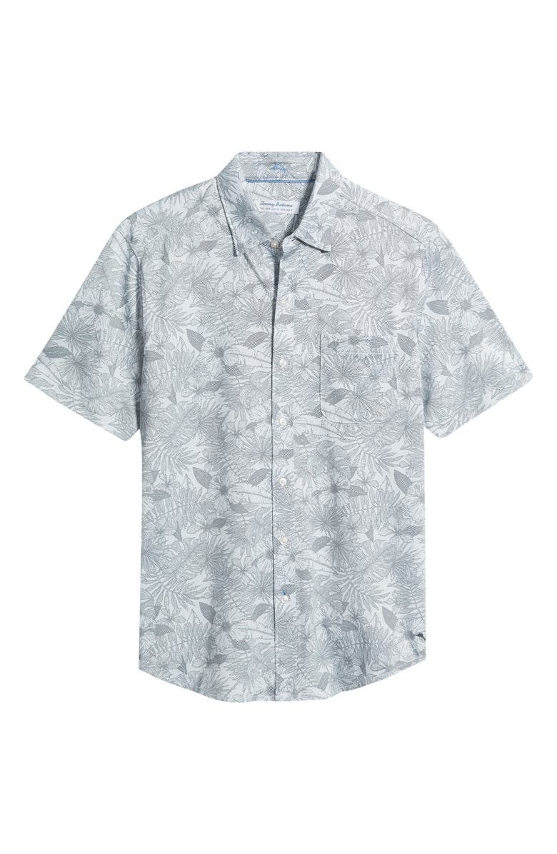 Tommy Bahama San Lucio Villa Evora IslandZone<sup>®</sup> Knit Short Sleeve Cotton Blend Button-Up Shirt, Alternate, color, Gust