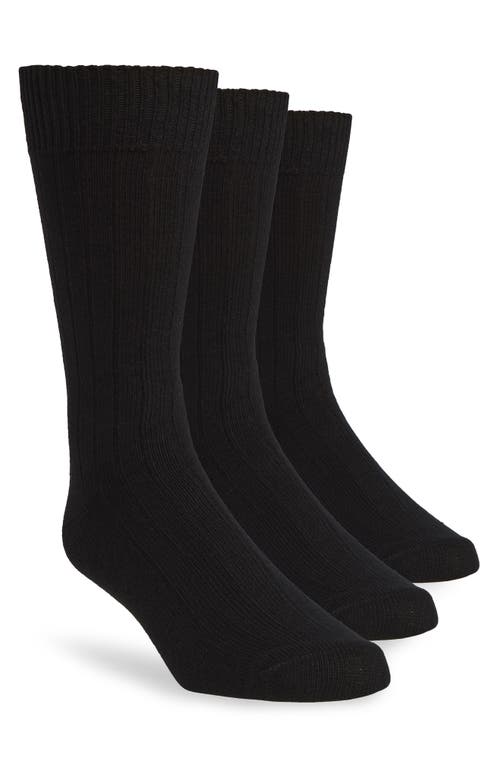 Nordstrom Assorted 3-pack Everyday Crew Socks In Black