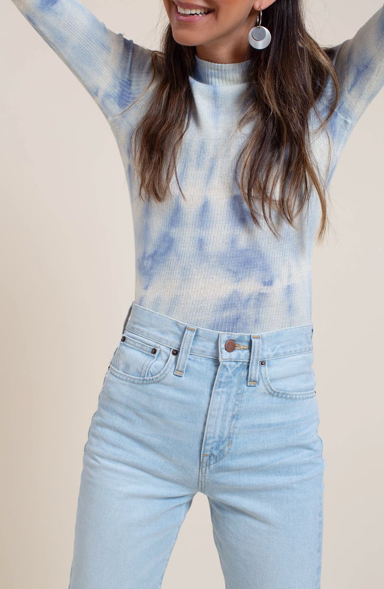 Something Navy Mock Neck Sweater, Alternate, color, 