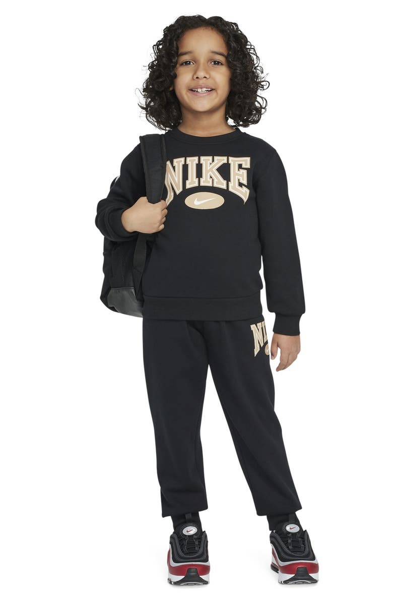 Nike Kids' Gameday Essentials Fleece Pullover & Joggers Set, Alternate, color, Black