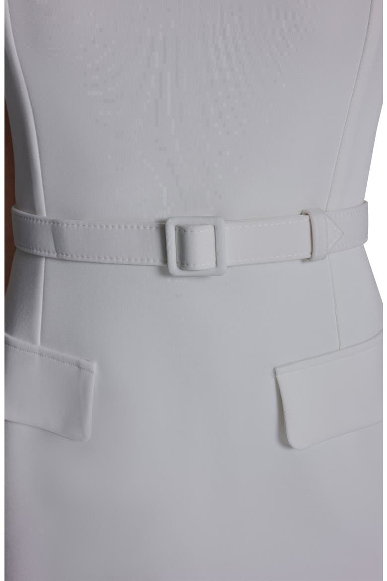 Belted Sheath Minidress, Alternate, color, CREAM