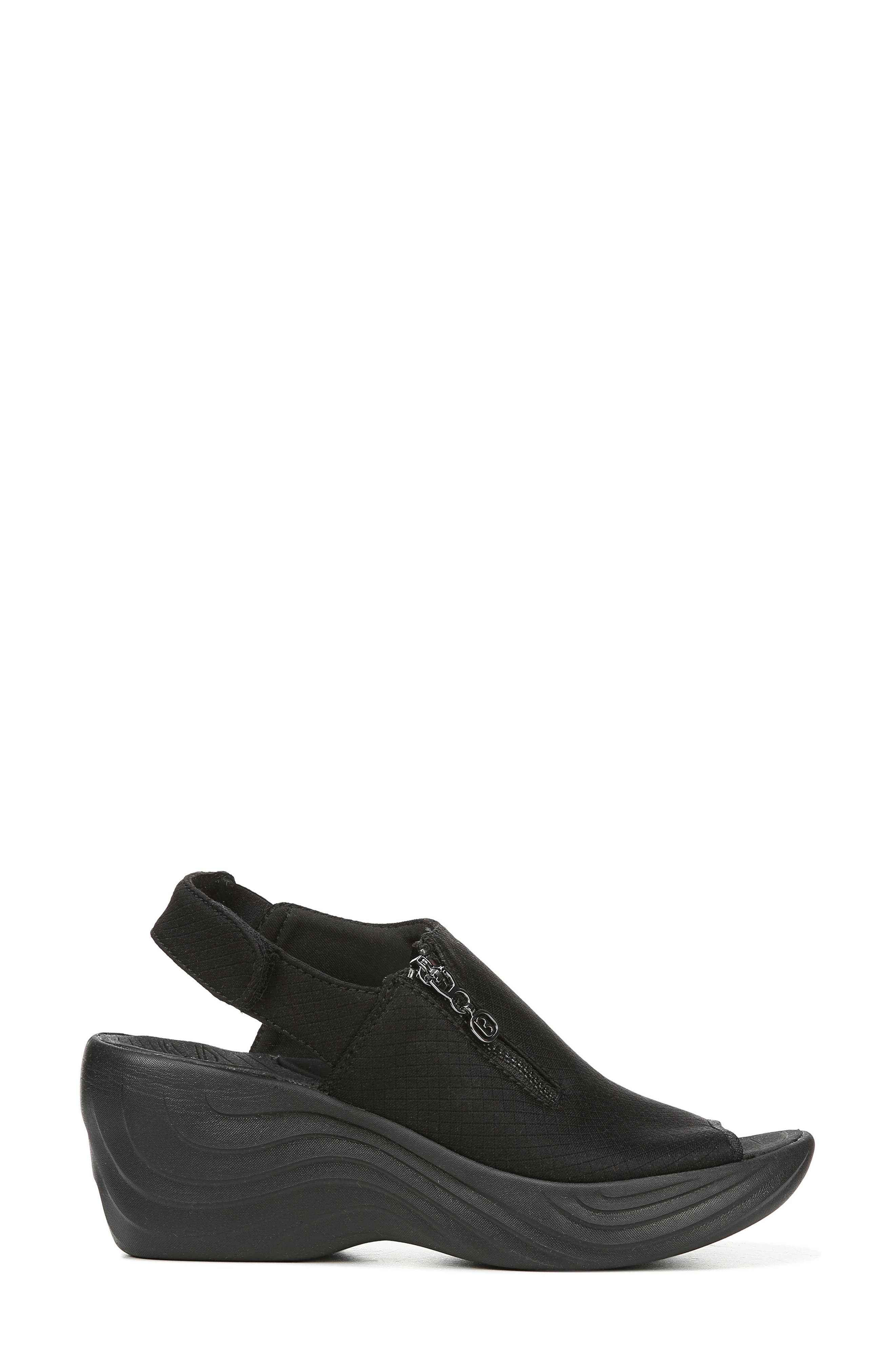 Zipline Wedge Sandal, Alternate, color, BLACK GRID FABRIC