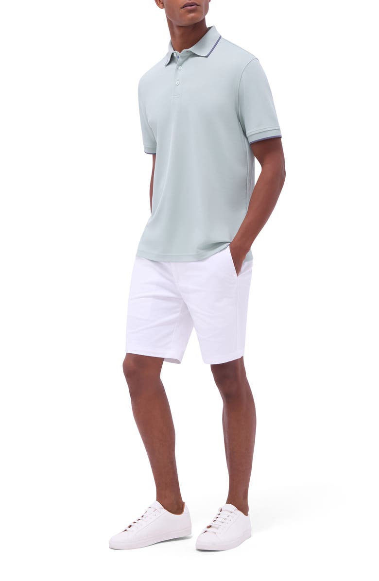 Bugatchi Tipped Piqué Polo, Alternate, color, Mint