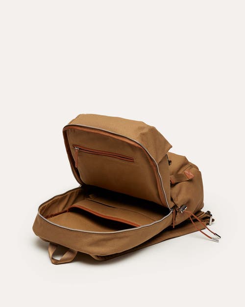 Want Les Essentiels De La Vie Want Les Essentiels Bishop Organic Cotton Canvas Backpack In Dark Camel