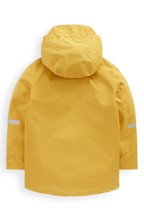 Mini Boden Kids' Waterproof Fisherman's Hooded Raincoat In Yellow