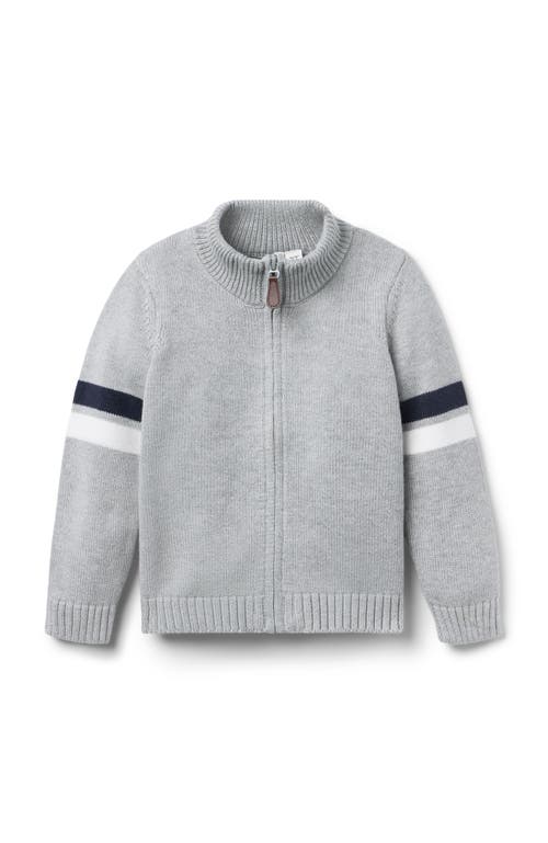 Janie And Jack The Stripe Sweater Jacket In Gray