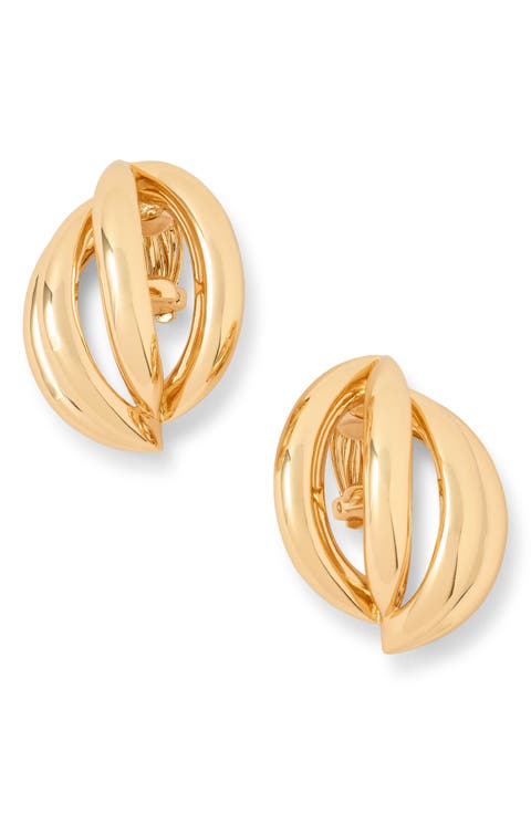 Abstract Line Clip-On Earrings