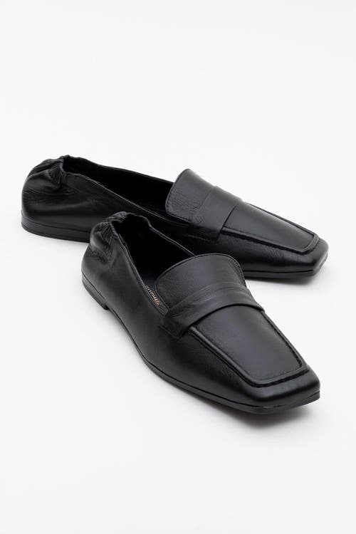 Forever & Always Shoes Liepa Leather Loafers In Black Leather