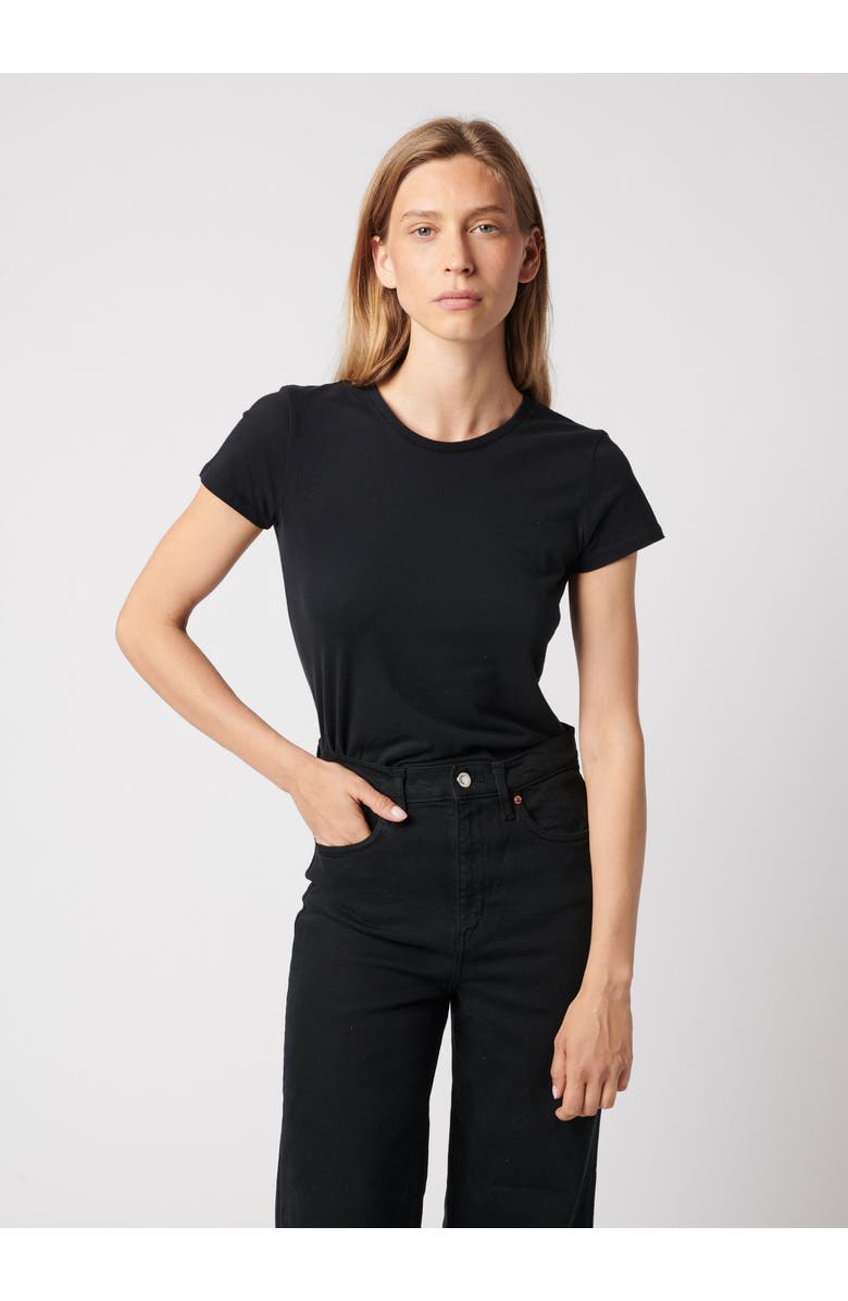 Majestic Filatures Soft Touch Short Sleeve Crewneck T-Shirt, Alternate, color, Noir