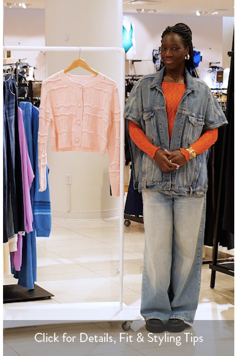 Aidy Pointelle Crop Cardigan video