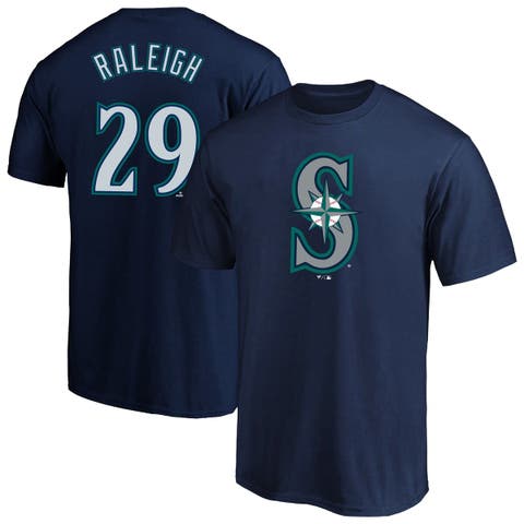 Men's Fanatics Cal Raleigh Navy Seattle Mariners Big & Tall Name & Number T-Shirt