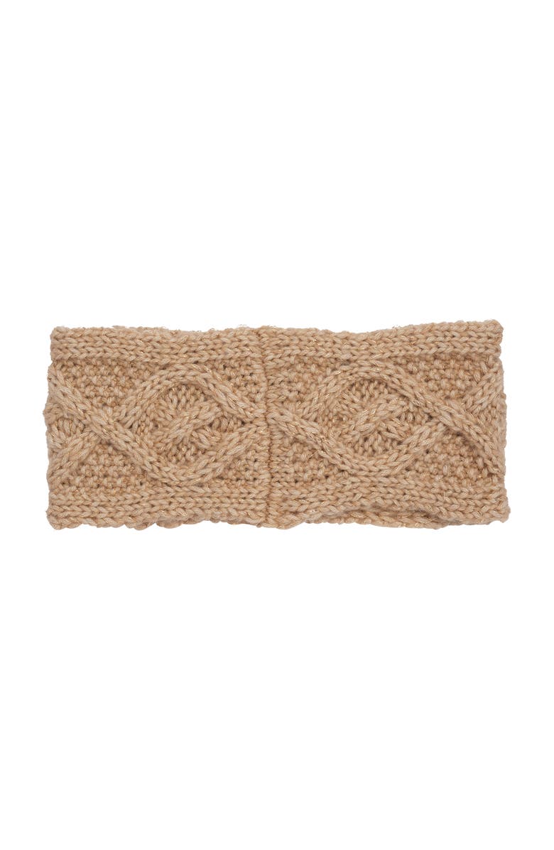 ZZDNU Lauren Ralplh Lauren Large Cable Headband, Alternate, color, Camel/Gold