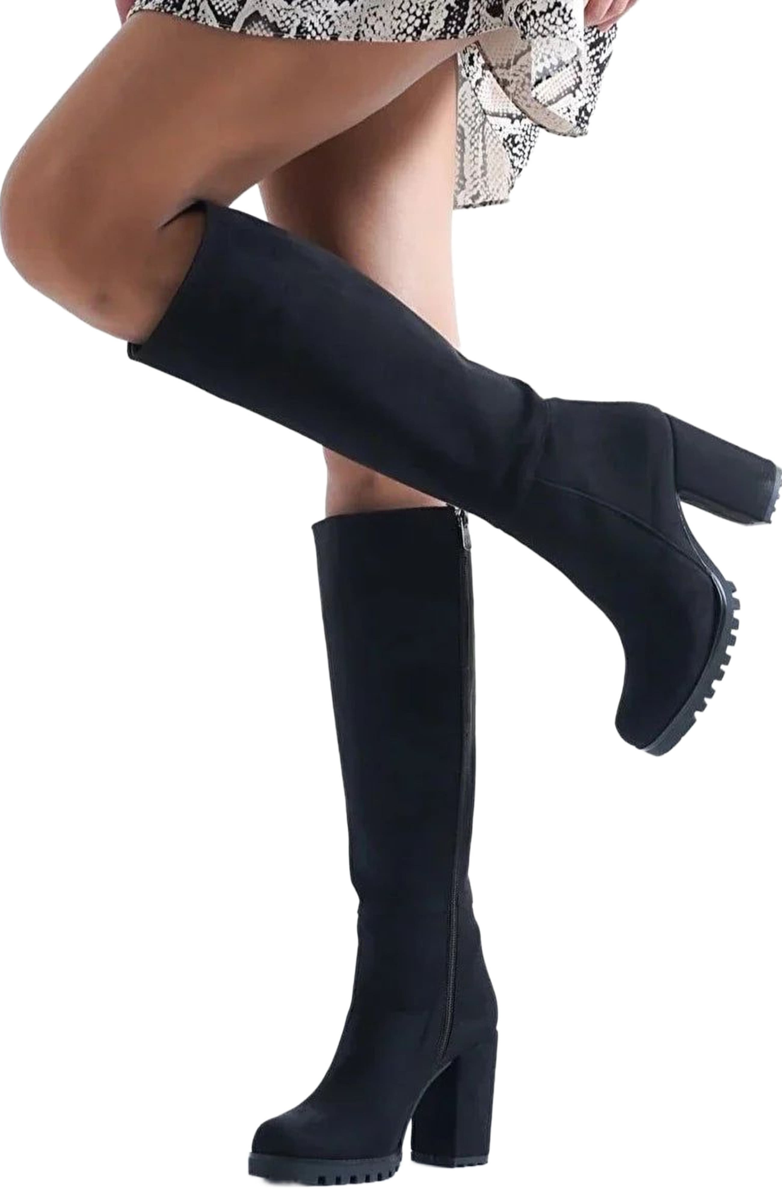 Forever & Always Shoes Alize Knee High Platform Boots, Alternate, color, 