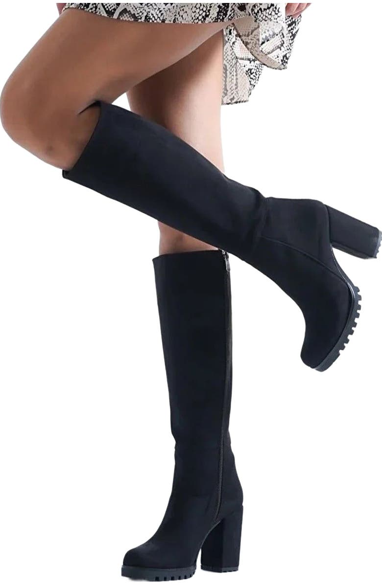 Forever & Always Shoes Alize Knee High Platform Boots, Alternate, color,