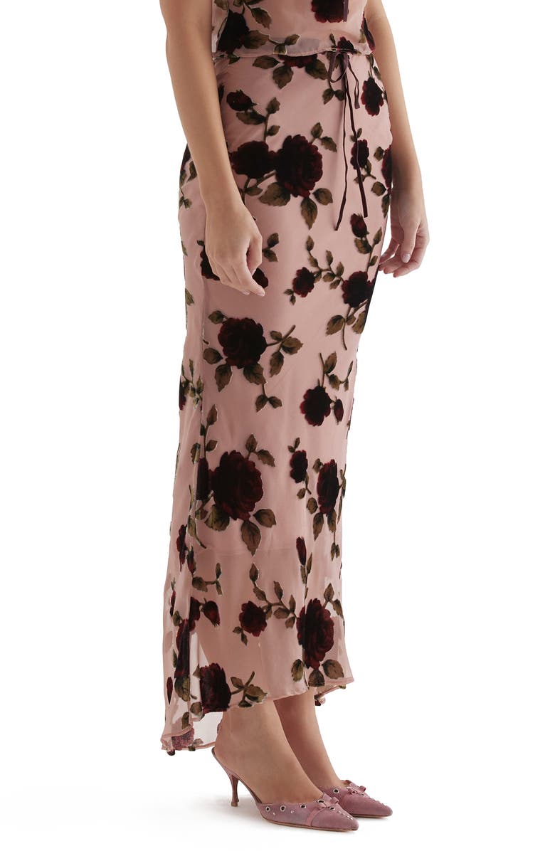 HOUSE OF CB Imaan Floral Bias Cut Skirt, Alternate, color,