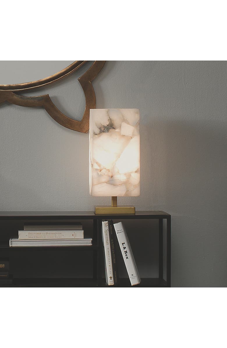 JAMIE YOUNG Ghost Axis Alabaster Table Lamp, Brass, Alternate, color, White