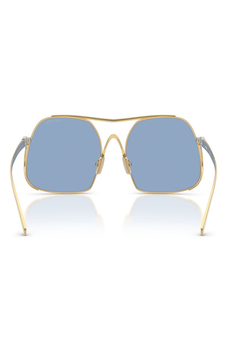 Miu Miu 57mm Square Sunglasses, Alternate, color, Gold / Light Blue