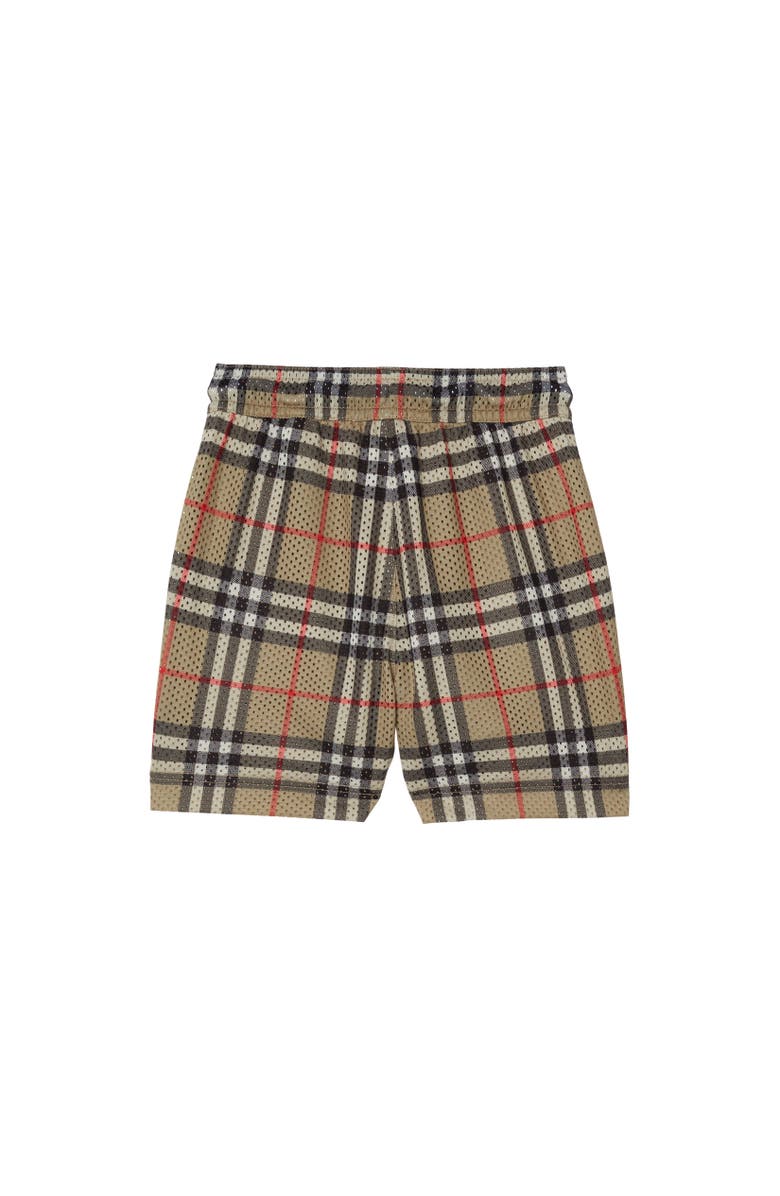 Burberry Check Mesh Shorts, Alternate, color,