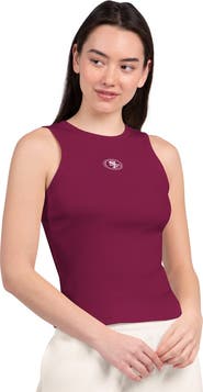 STARTER Women's  Starter  Maroon San Francisco 49ers Athleisure Cropped Tank Top