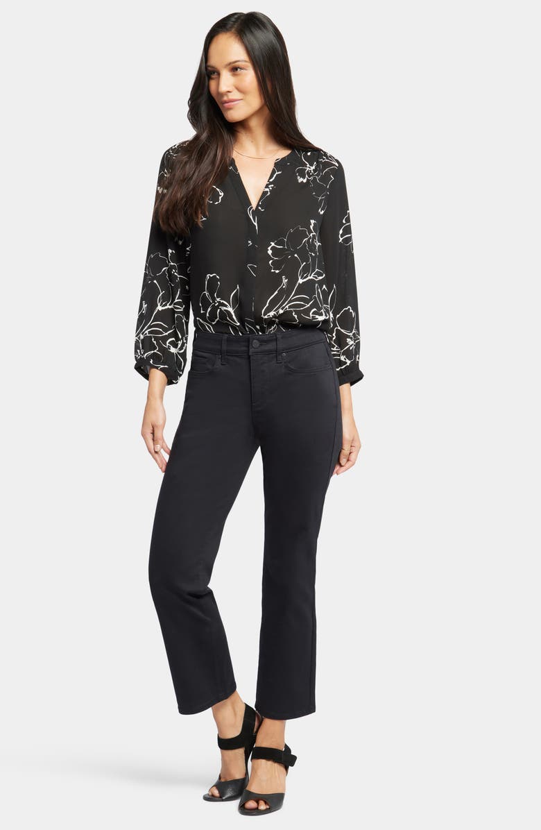 NYDJ Marilyn Straight Leg Ankle Jeans, Alternate, color, Black