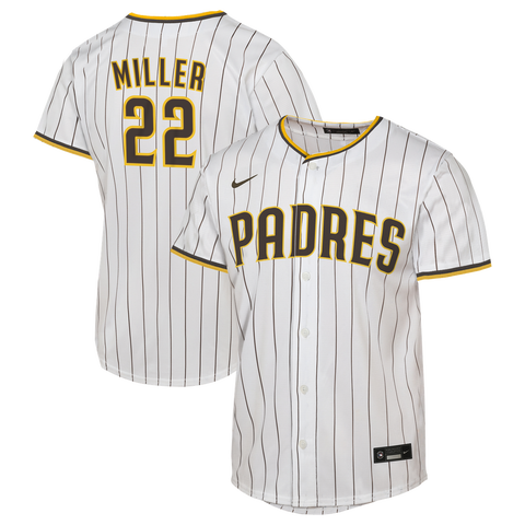 Youth Nike Mason Miller White San Diego Padres Home Replica Jersey
