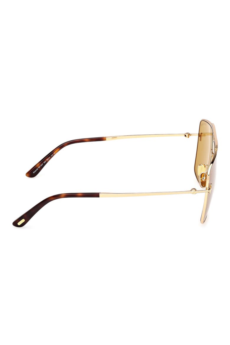 Eliott 59mm Navigator Sunglasses, Alternate, color, YELLOW GOLD / VICUNA LENS
