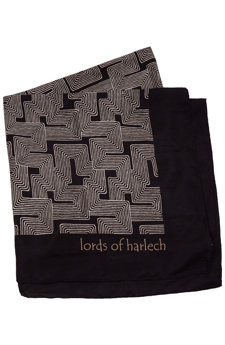 Lords of Harlech Inter Twine Womens Printed Scarf, Alternate, color, Inter Twine Black