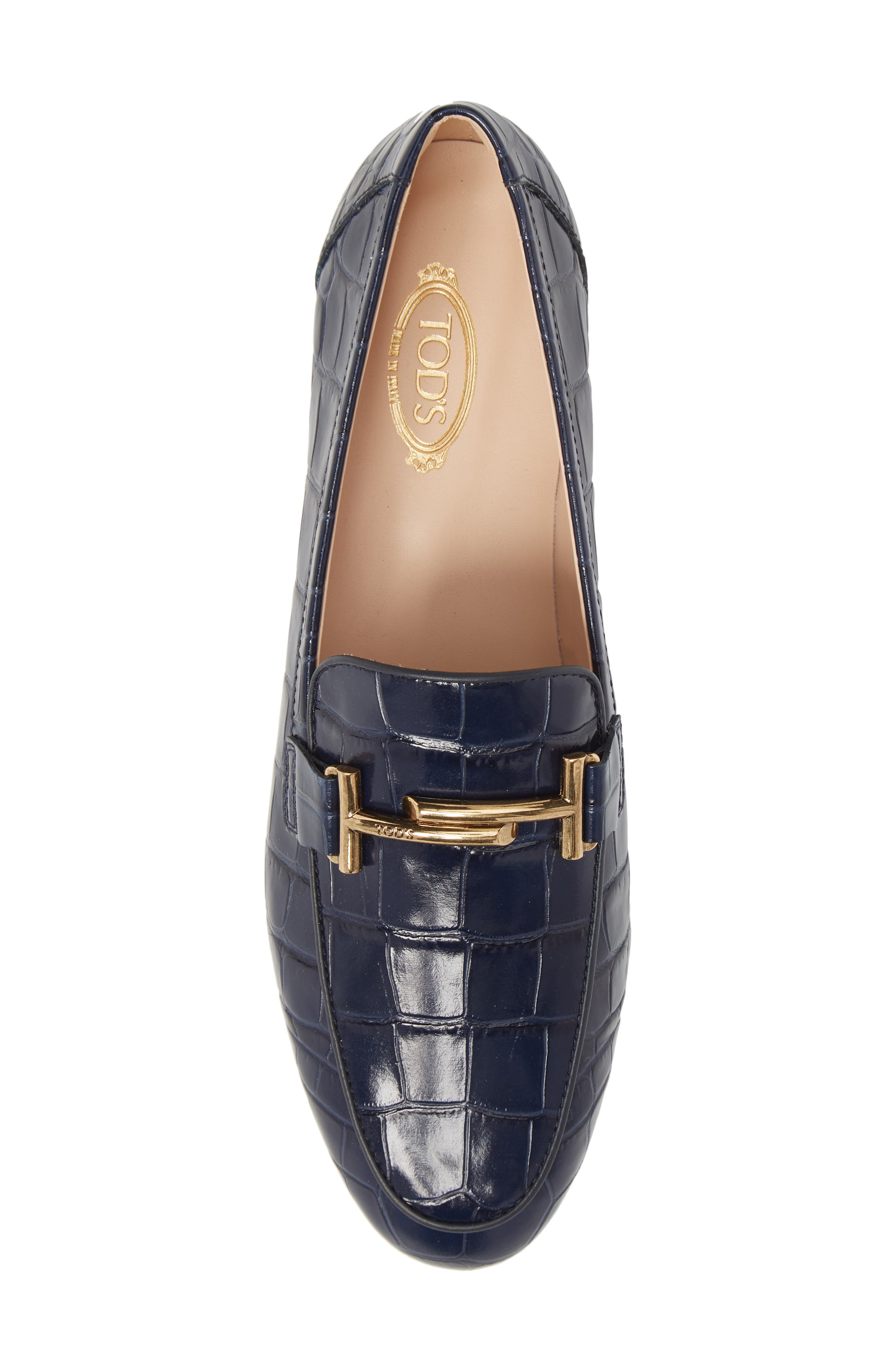 Double-T Printed Loafer, Alternate, color, DARK NAVY