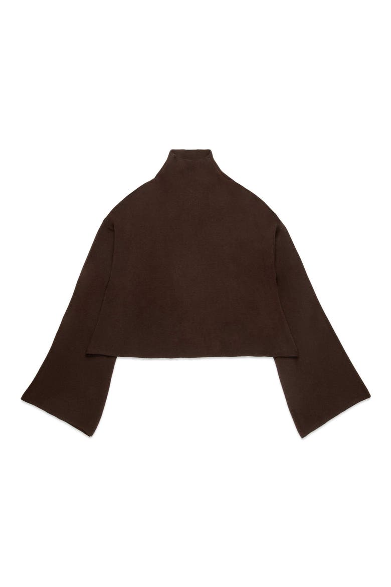 Chuck Crop Funnel Neck Sweater, Main, color, CACAO