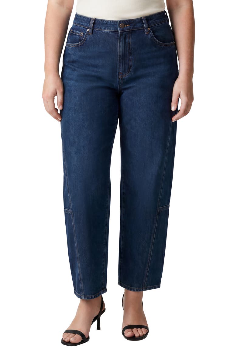 Slim Barrel High Waist Ankle Jeans, Main, color, RADIANT