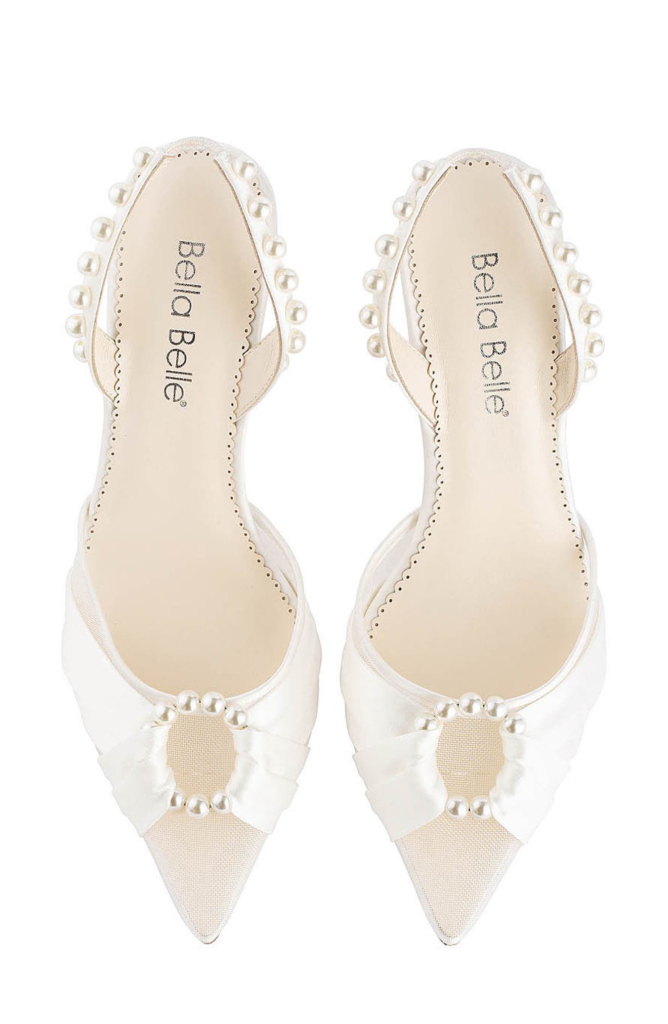 Bella Belle Faye Imitation Pearl Slingback Pointed Toe Pump, Alternate, color, 