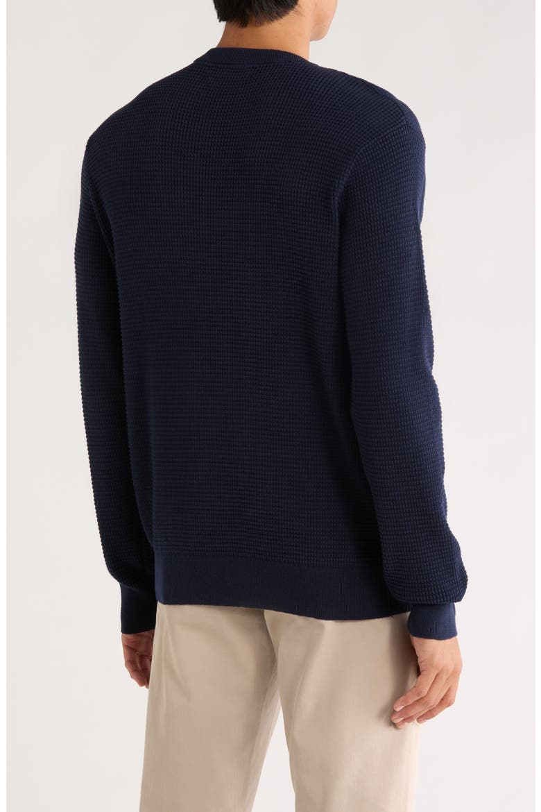Spauding Waffle Knit Sweater, Alternate, color, NAVY
