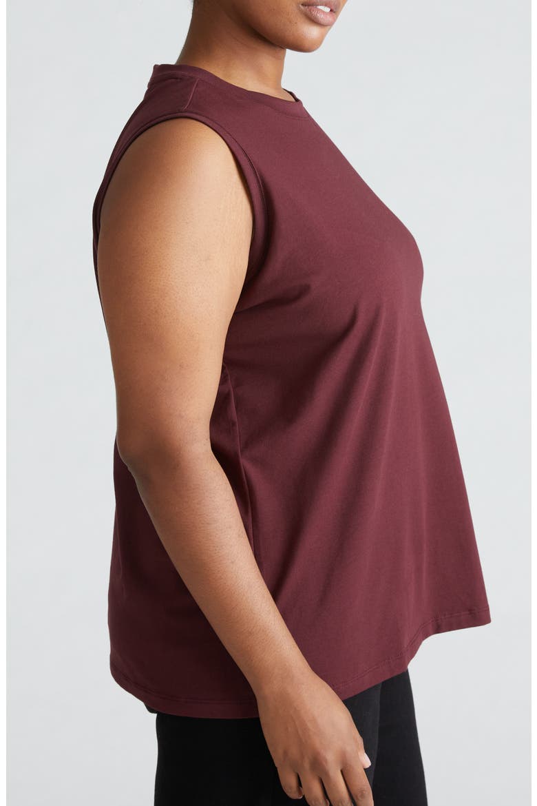 Patti Cotton Muscle Tank, Alternate, color, BLACK CHERRY