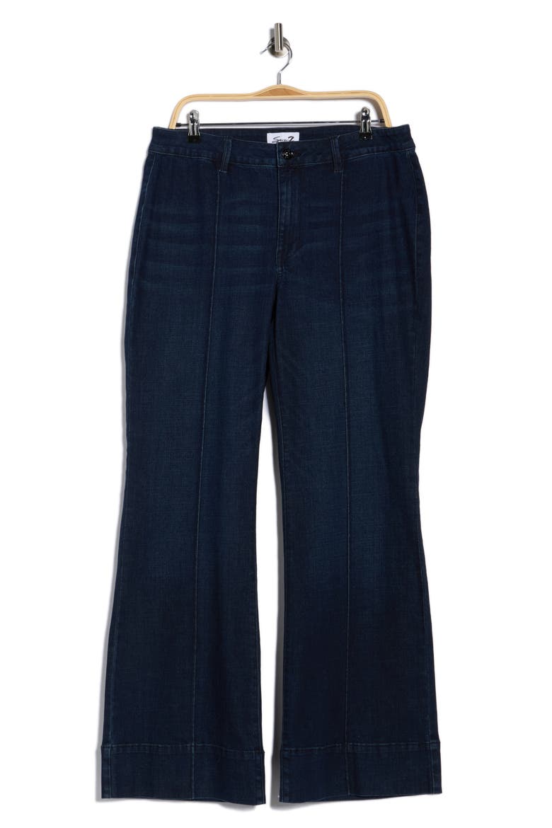 High Waist Pintuck Wide Leg Jeans, Alternate, color, CRUELLA