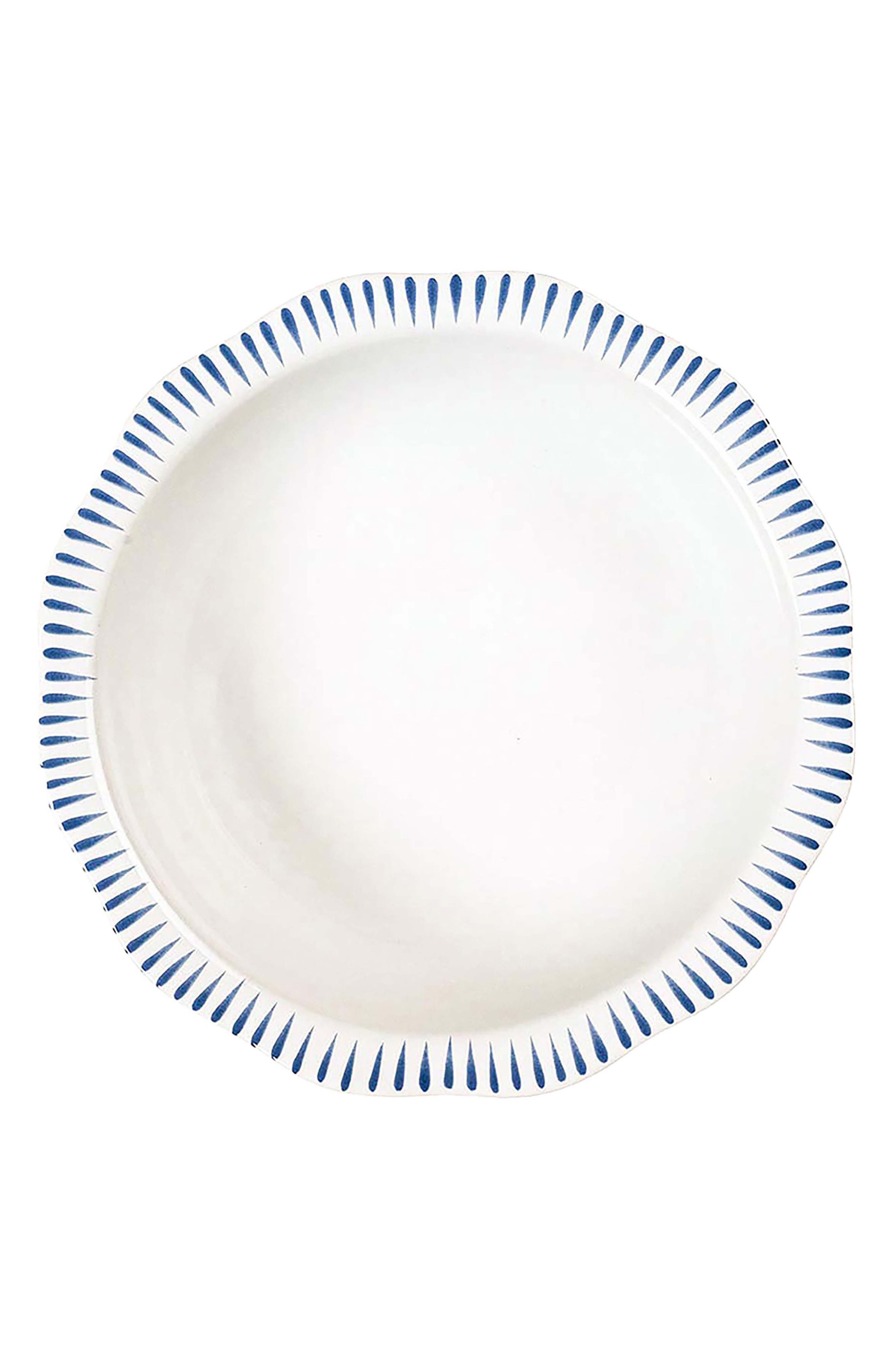 Juliska Sitio Stripe Serving Bowl - Whitewash Delft Blue