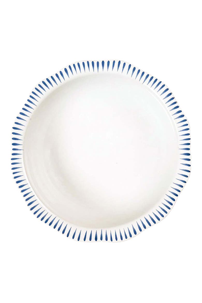 Sitio Stripe Serving Bowl, Main, color, WHITEWASH/ DELFT BLUE