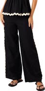 Petal & Pup Mollymook Rickrack Trim Cotton Wide Leg Pants