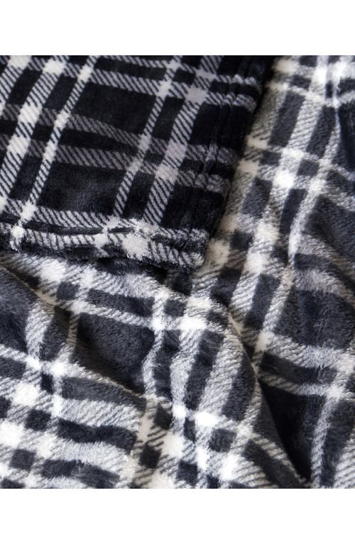 Lucky Brand Camper Plaid Throw Blanket In Black