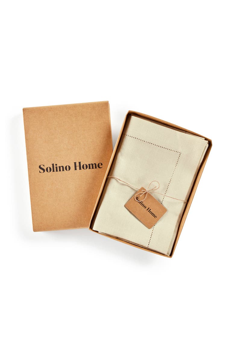 Solino Home Linen Dinner Napkins - Medium Weight Hemstitch, 20" x 20", Alternate, color, 