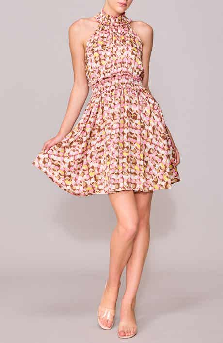 MELLODAY Halter Neck Smocked Minidress