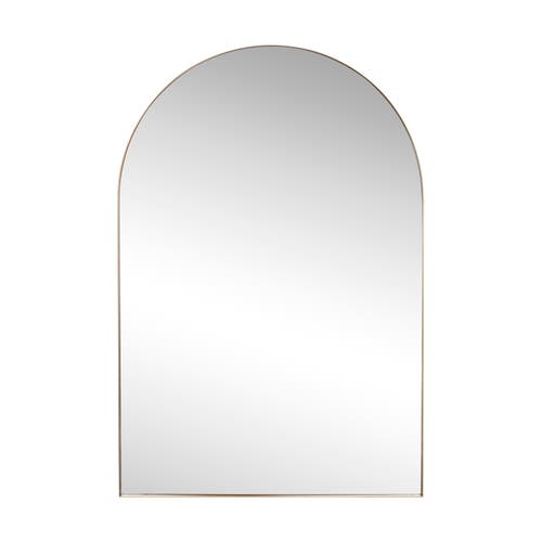 Jonathan Y Elodie Medium Arched Metal Framed Wall Mounted Mirror In Gold
