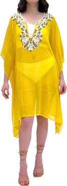 RANEES Sequin Embellished Slit Poncho