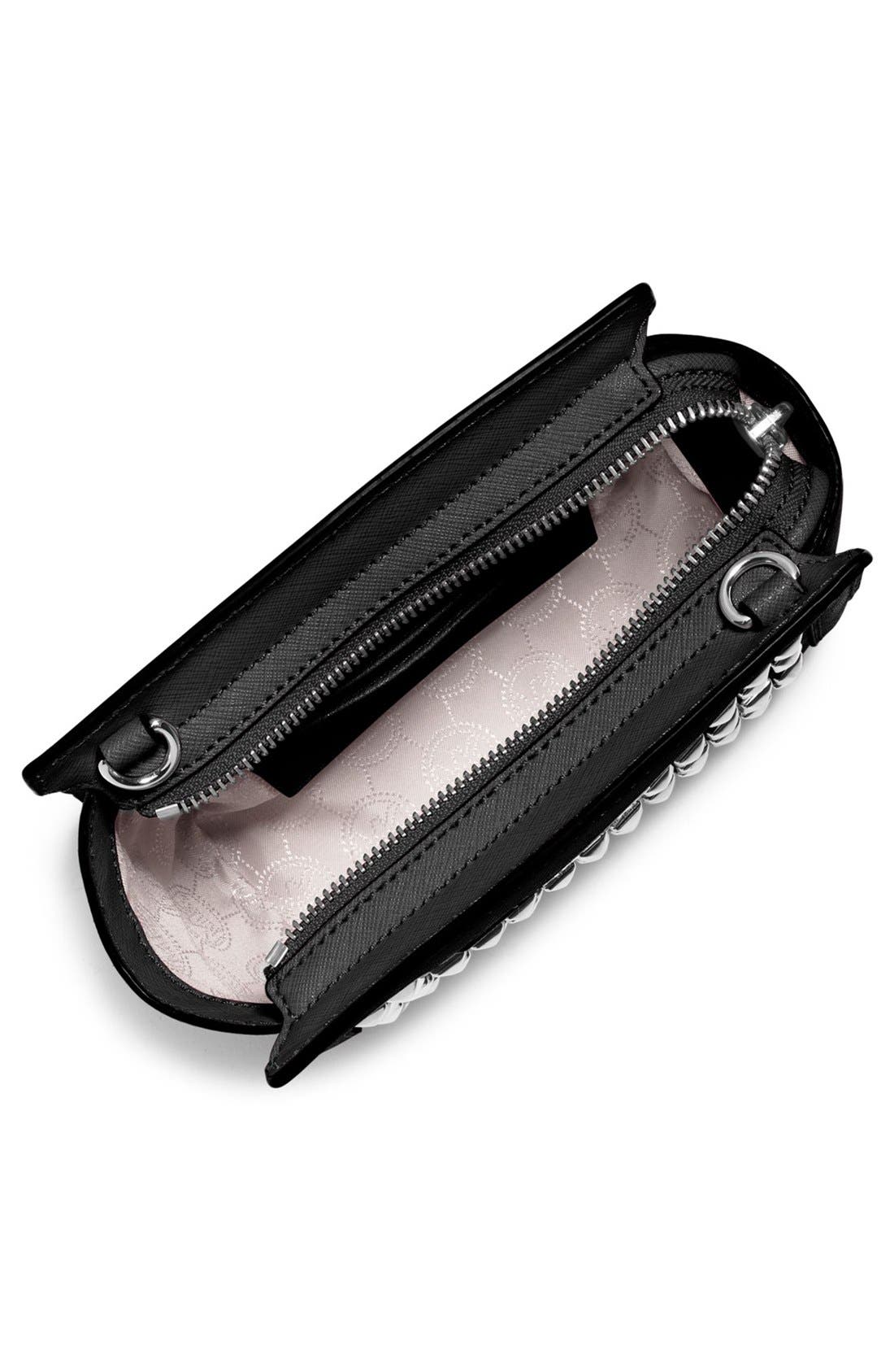 MICHAEL Michael Kors 'Mini Selma' Studded Saffiano Leather Crossbody Bag, Alternate, color, 