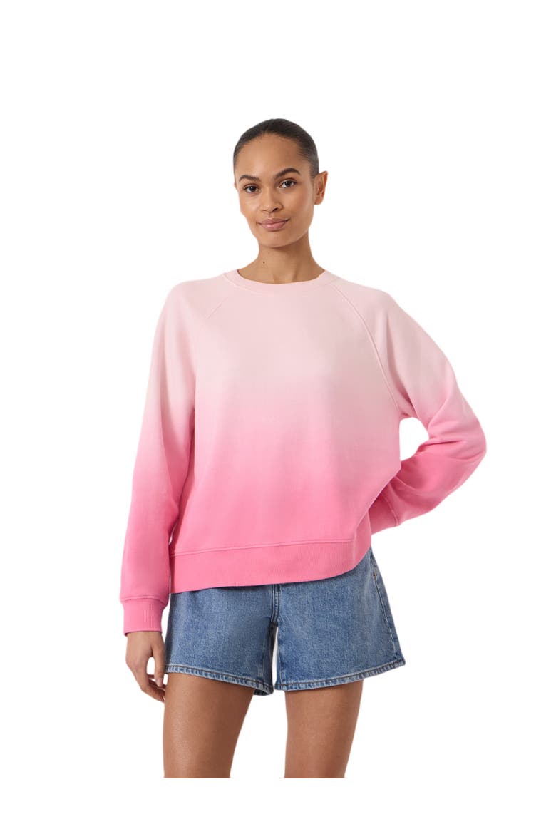 Aven Ombre Cotton Sweatshirt, Main, color, Azalea Pink
