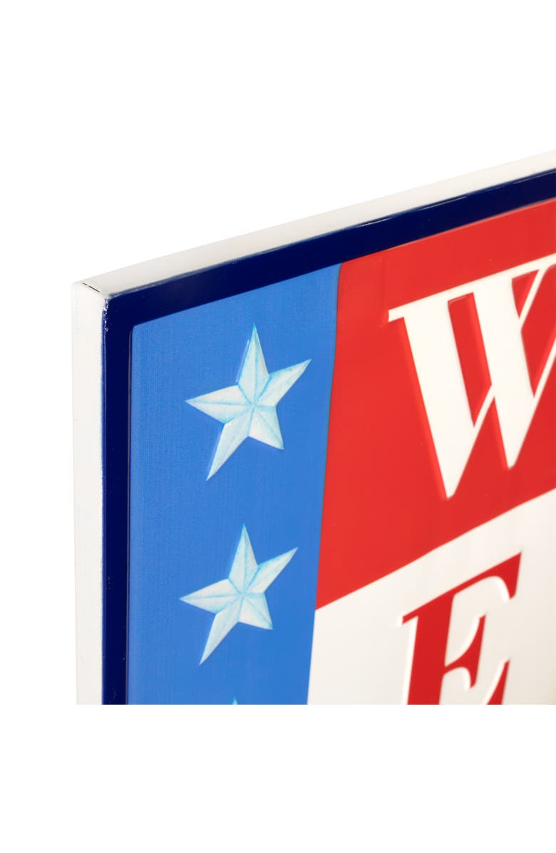 Northlight Americana "Welcome" Metal Porch Board Sign Decoration - 40", Alternate, color, 