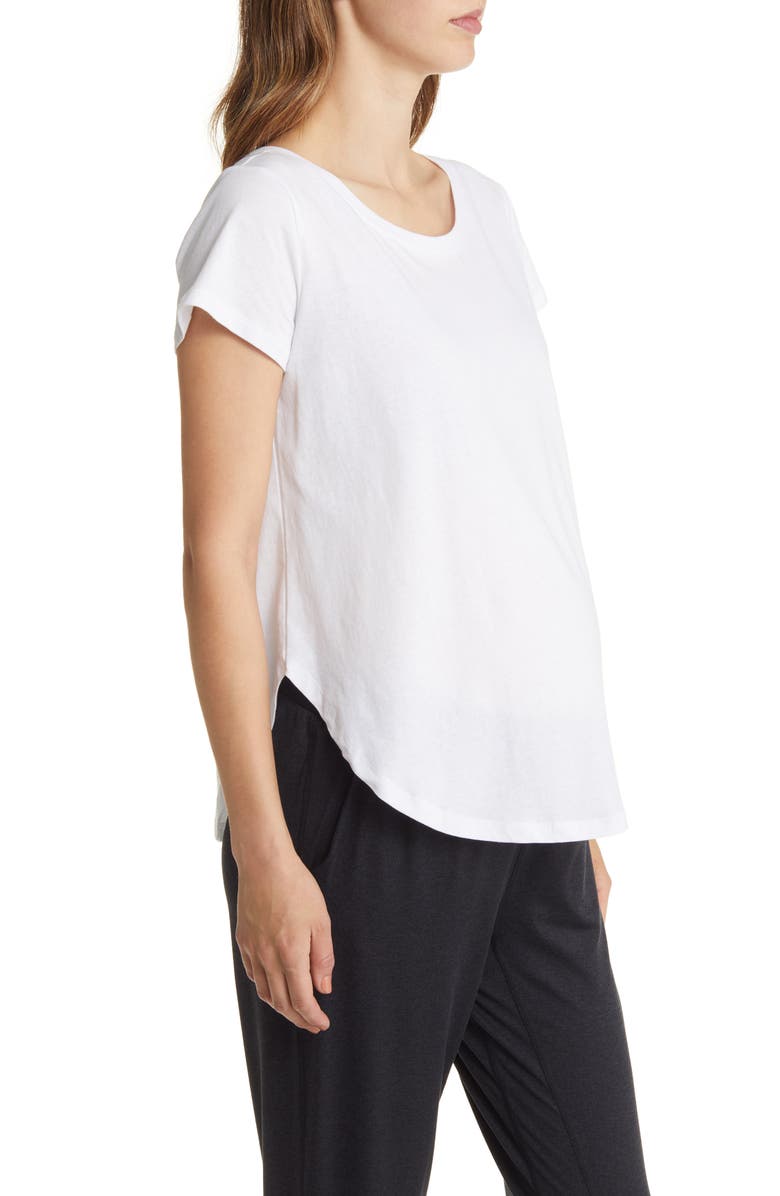 Angel Maternity Short Sleeve Cotton Maternity T-Shirt, Alternate, color,