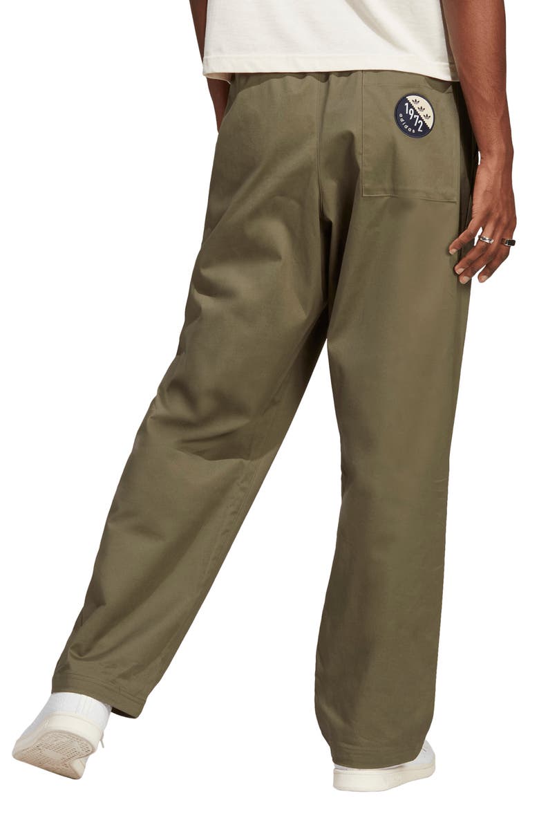 adidas Originals BPop Stretch Cotton Chino Pants, Alternate, color, Olive Strata