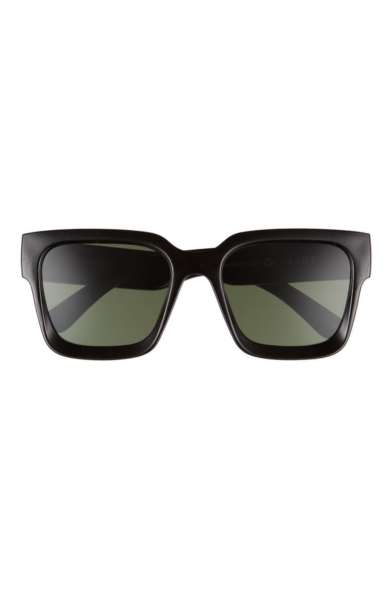 Andromeda 54mm Square Sunglasses, Main, color, BLACK / GREEN MONO